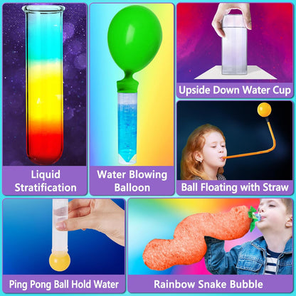 UNGLINGA 50+ Science Lab Experiments Kit for Kids, STEM Activities Educational Scientist Toys Gifts for Boys Girls Chemistry Set, Gemstone, Volcano Eruption