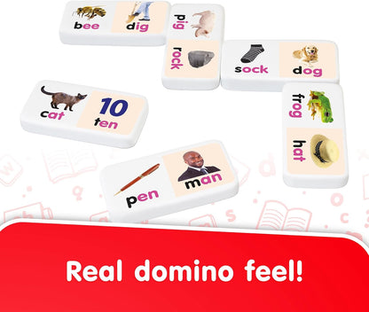 Junior Learning Rhyming Word Dominoes Educational Action Games, Multi, Model: JL490