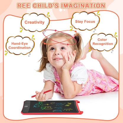 cimetech Toddler Girl Gifts, LCD Writing Tablet 2 Pack, Kids Toys for 3 4 5 6 Year Old Boys, 8.5 Inch Drawing Pad Painting Coloring Books, Travel Essentials Activities, Birthday Gifts Toddler Age 1-3