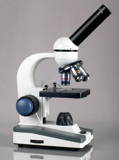 AmScope M150C / M150C-I 40X-1000X All-Metal Optical Glass Lenses Cordless LED Student Biological Compound Microscope