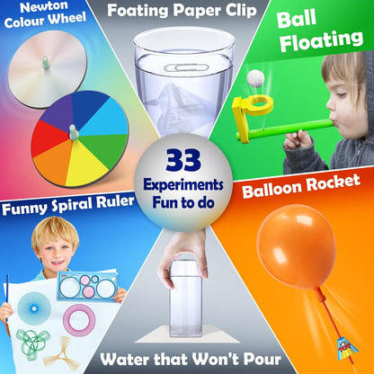 UNGLINGA 111 Experiments Science Kit for Kids, Chemistry Set, S.T.E.M Toys Boys Girls Birthday Gifts, Volcano, Crystal, Physics Lab Educational Learning Project
