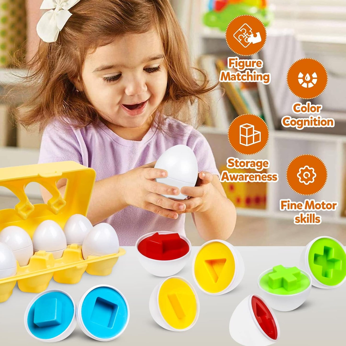 Alphabet Learning Toys Matching Letter ABC Fine Motor Toy Double-Side Ice Cream Toys Preschool Learning Activities Montessori for Toddler Kids Ages 2 3 4 5