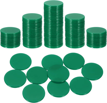 uxcell 120Pcs 1 Inch Poker Chips, Plastic Bingo Chips Learning Counters Counting Counters Disks Markers Opaque Game Tokens for Game Play Math Counting, Pink, Flat