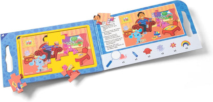 Melissa & Doug Blue's Clues & You! Take-Along Magnetic Jigsaw Puzzles (2 15-Piece Puzzles)