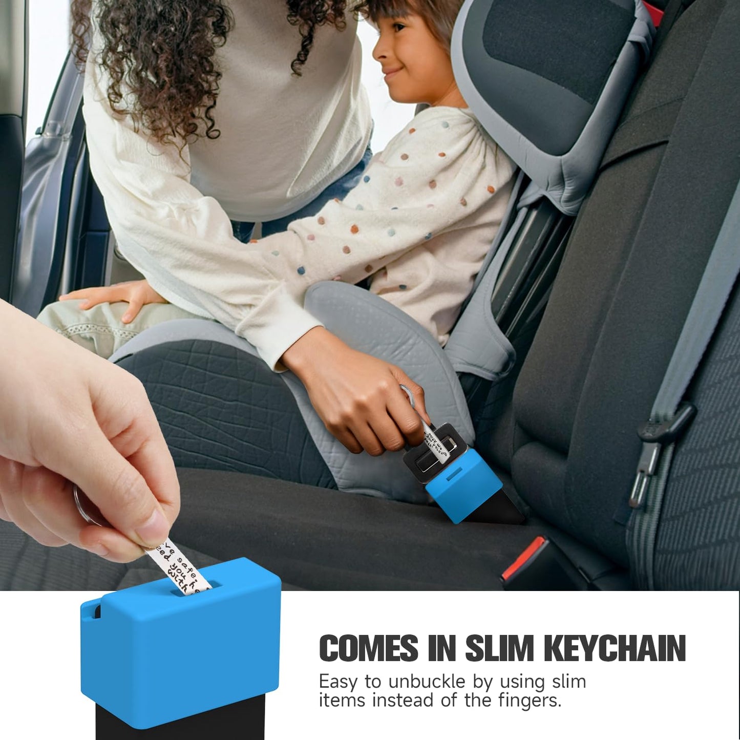 Morlike Silicone Seatbelt Secure Buckle Safety Cover Lock | Keep Children Safe in Car Seat and Prevent Kids from Accidentally Unbuckling | Buckle Guard Fits Almost Vehicles (red,2PACK)