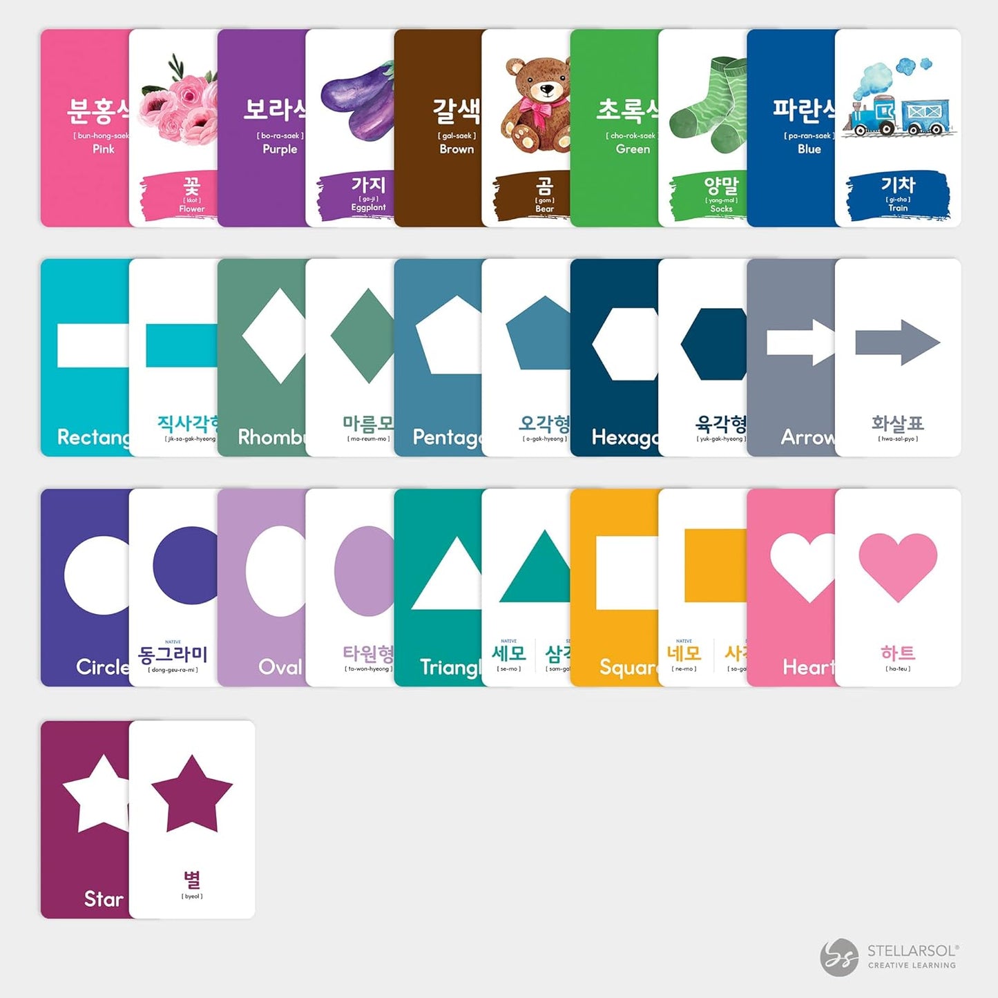 Toddler Korean Flashcards – 55 Fun & Educational Cards for Preschoolers & Beginners