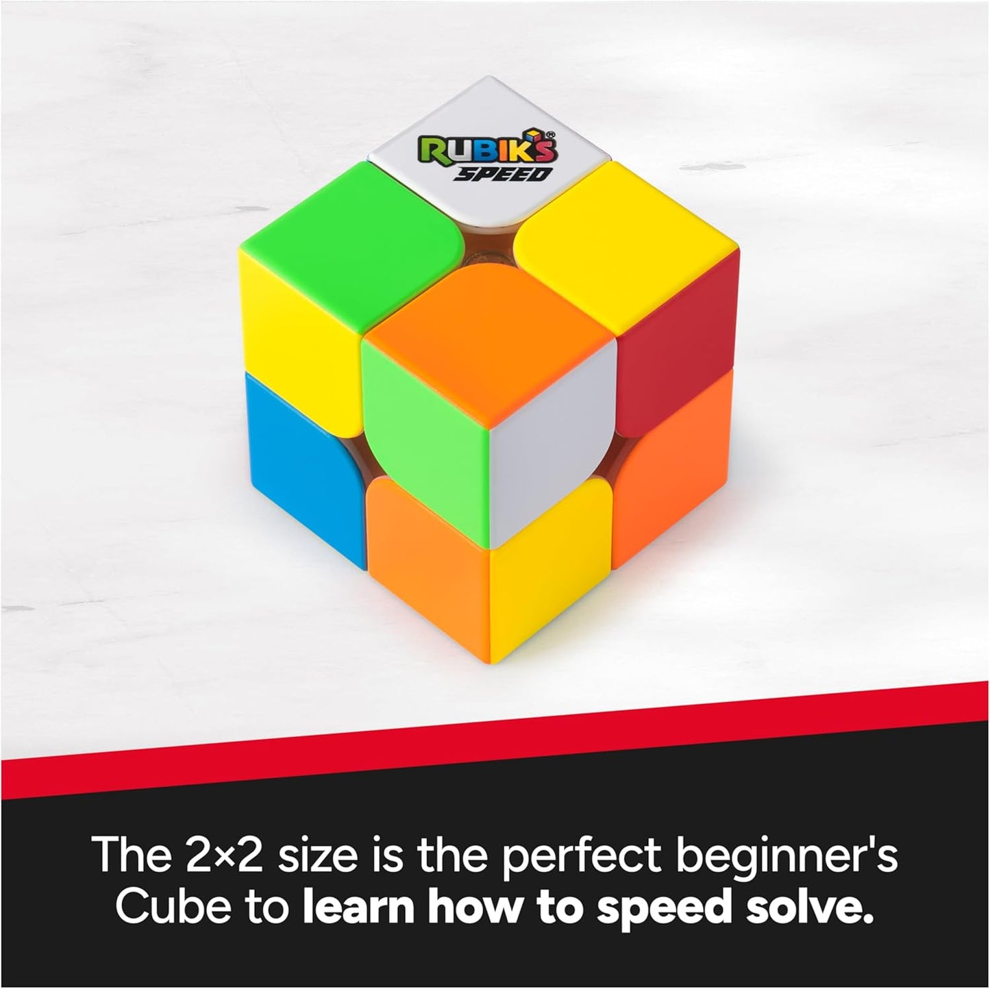 Rubik’s Cube, 3x3 Magnetic Speed Cube for Super Fast Solves, Twisting Fidget Toy, Challenging Brain Teaser & Sensory Puzzle for Adults, Teens, & Kids, for Ages 8 & Up