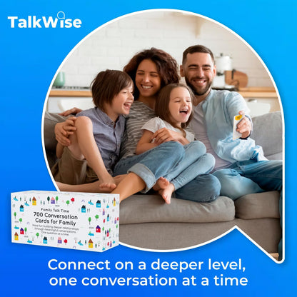 700 Family Conversation Cards, Fun Conversation Starters for Families, Play Dinner Table Games, Family Talking Cards, Color-Coded Across 6 Topics, Take Anywhere