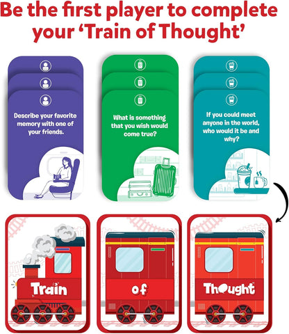 Skillmatics Card Game - Train of Thought, Fun for Family Game Night, Educational Toys, Travel Games for Kids, Teens and Adults, Gifts for Boys and Girls Ages 6, 7, 8, 9 and Up