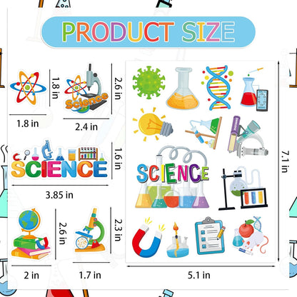 312 Pcs Science Stickers, Chemistry Biology Physics Laboratory Sticker Science Themed Stickers for Craft Supplies Classroom Rewards Party Decorations