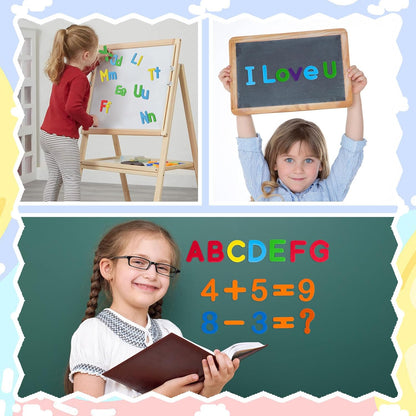 LovesTown Magnetic Alphabet Letters Kit for Kids, Double Sided Magnetic Board with Storage Box, Educational Learning Toys for Preschool Classroom and Home, 234 Pieces