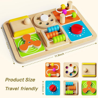 Busy Board for 1 Year Old, Montessori Toys for Toddler 1-3, Boys Girls Birthday Gifts