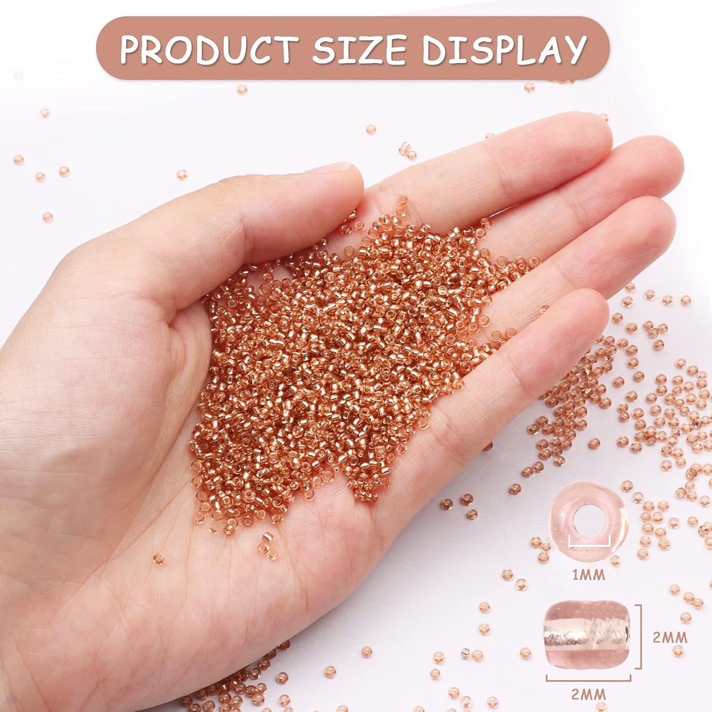 10100 Pcs Size 11/0 Glass Seed Beads, 2 mm Dark Green Small Mini Spacer Loose Pony Beads for Jewelry Making and DIY Crafts - Colors B