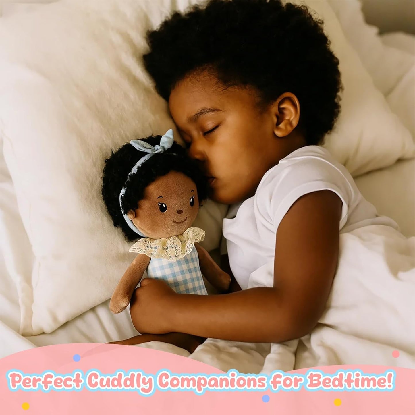 Soft Baby Doll Toys,16 inch Educational Plush Doll for Girls Learning Sensory Montessori Toy Birthday Gifts Cuddly Plush Toys for Toddler Kids (Yellow)