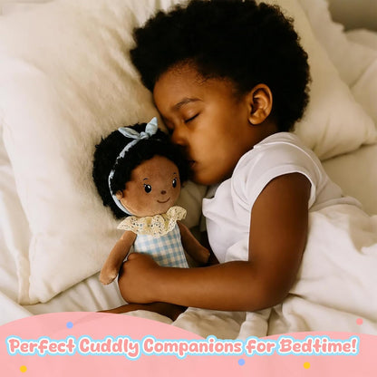 Soft Baby Doll Toys,16 inch Educational Plush Doll for Girls Learning Sensory Montessori Toy Birthday Gifts Cuddly Plush Toys for Toddler Kids (Yellow)