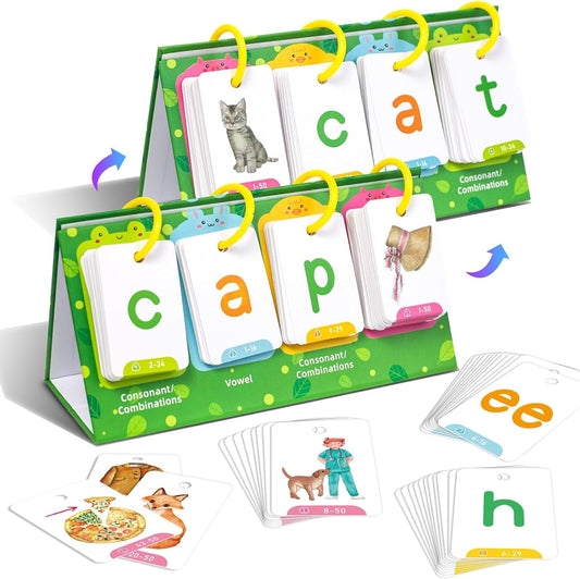 Lachilly Sentence Building Flip Chart, 40 Sentence Builder Game, Vocabulary & Grammar, Activity Educational Learning Tool, Phonics Learning Supplies, Speech Therap, School Supplies