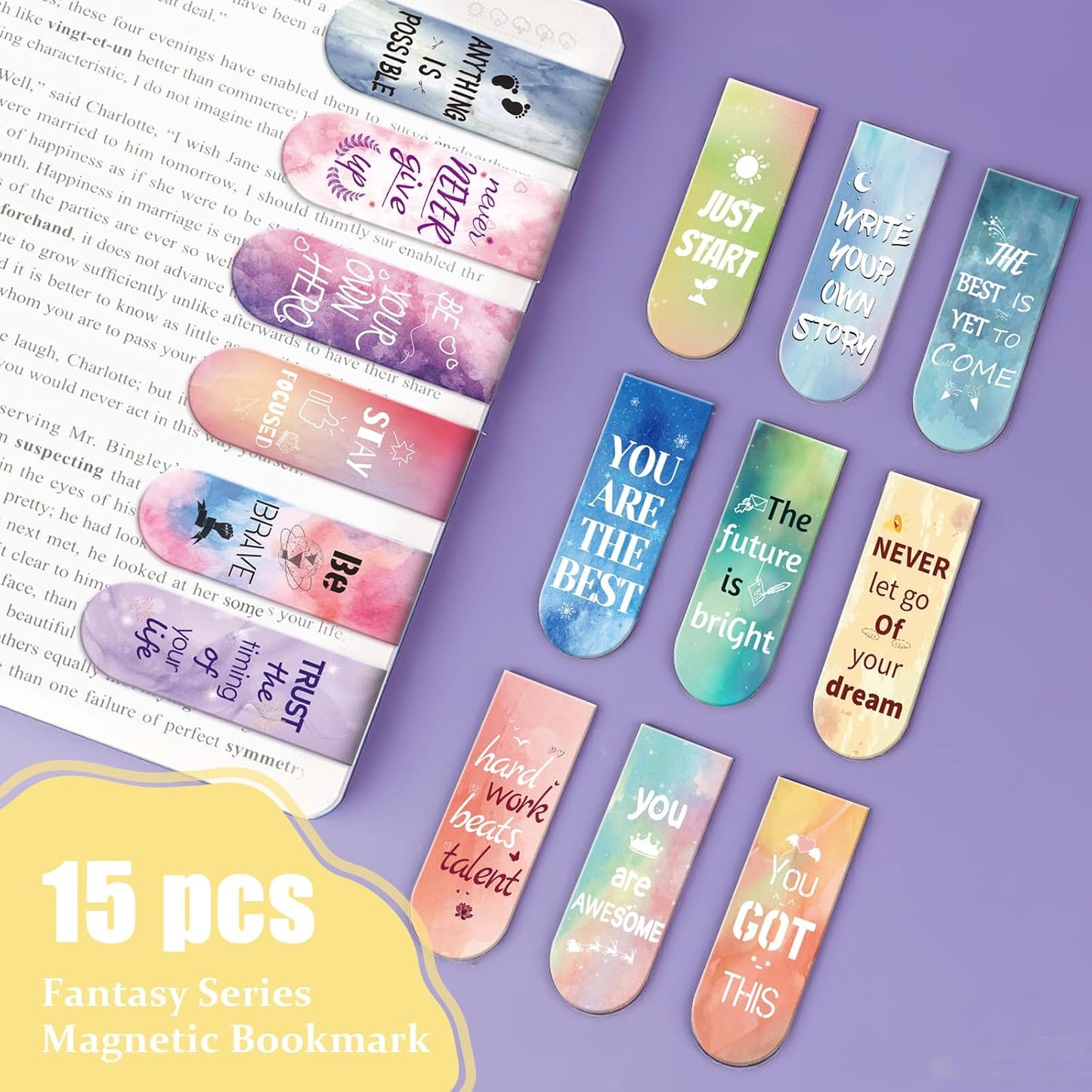 Magnetic Bookmarks - Tumwisk 24PCS Bible Bookmark Christian Bookmarks Cross Bookmark Book Magnets, Magnetic Cross Page Holders for Bibles Study, Religious Gifts for Teacher Students Book Lovers