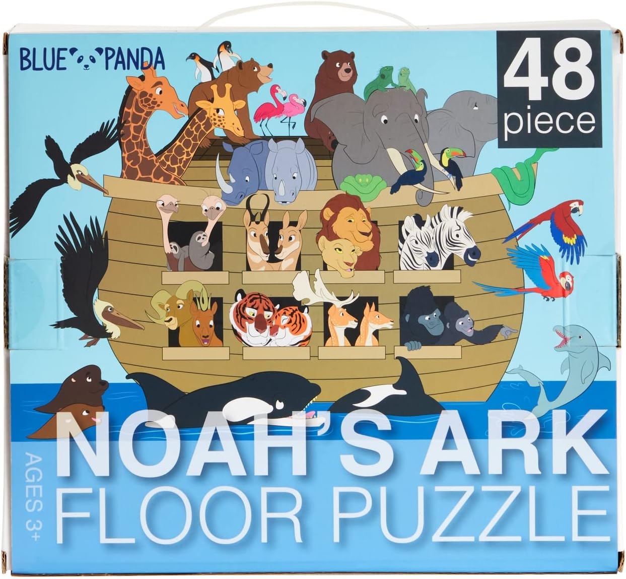 BLUE PANDA Preschool Learning Giant Floor Activity Set - 48-Piece, 2 ft x 3 ft, Multicolor - Bugs & Insects Theme & Skill Building for Toddler Learning
