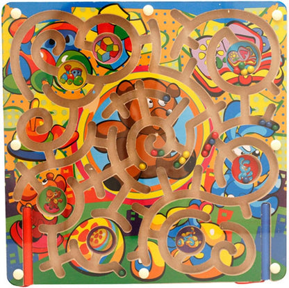 Montessori Magnetic Pen Maze Toy, Annular Magnetic Maze Puzzle,Model b
