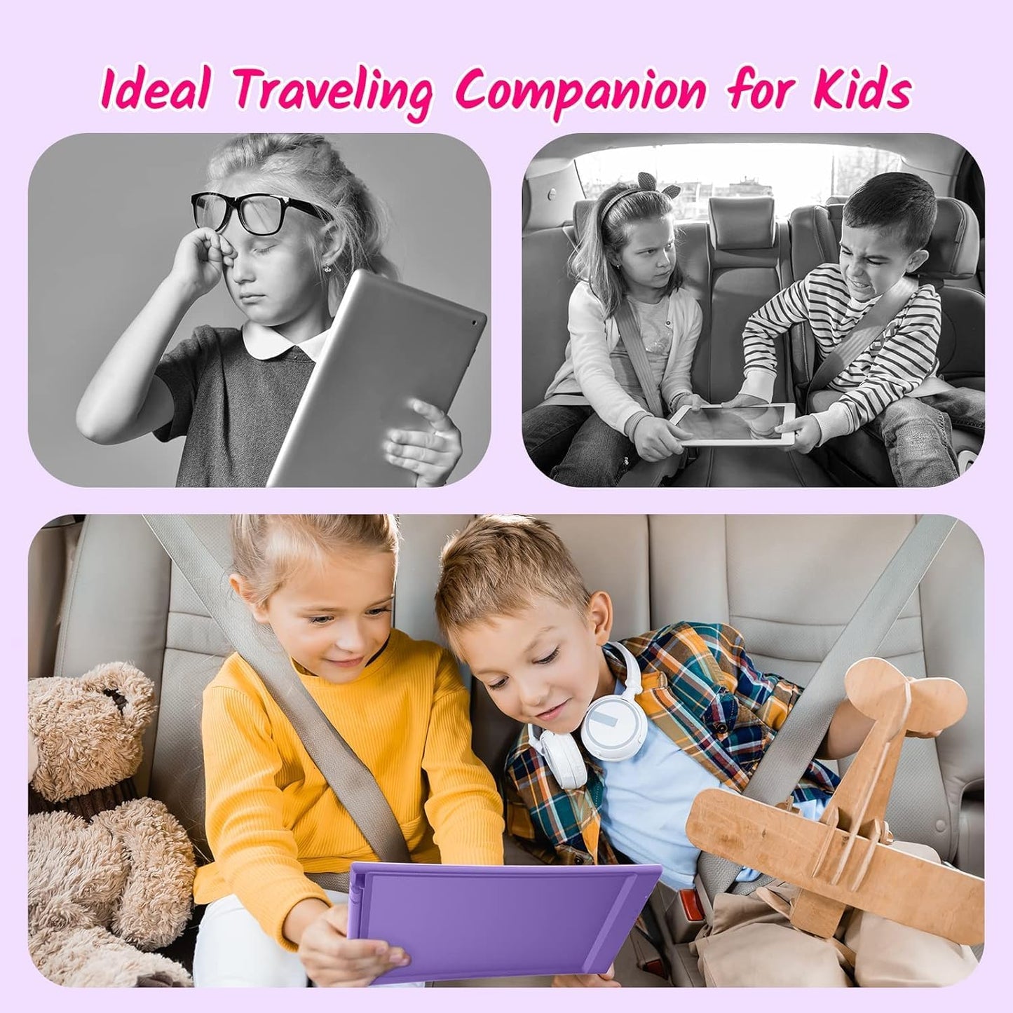 TECJOE 10 Inch 2 Pack LCD Writing Tablet, Colorful Doodle Board Drawing Tablet for Kids, No Mess Toddler Travel Learning Toys, Christmas Birthday Gifts for 3 4 5 6 7 8 Year Old Boys Girls Preschooler