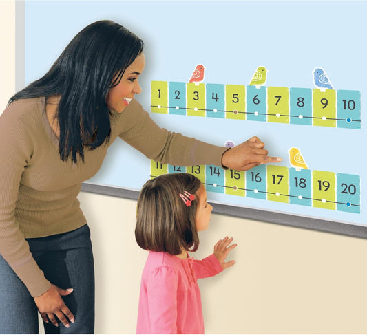 On the Fence Number Line -20 to 120 Learning Set by TREND, 34 pcs. to teach counting & early math concepts