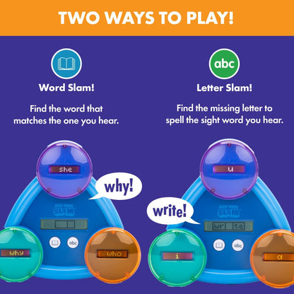 Educational Insights Sight Word Slam - Kindergarten Learning Activities, Sight Word Games, Electronic Phonics Flash Cards, Reading Games for Kids 5-7, Learn to Read CVC Words, Literacy Development