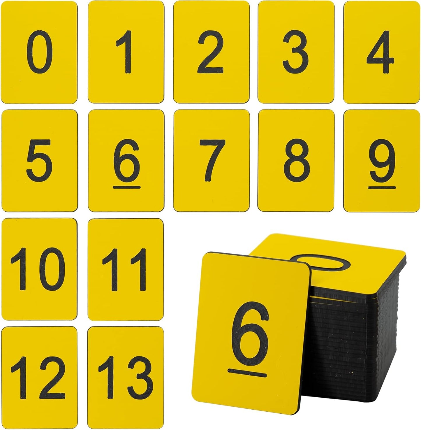 StayMax Rectangle Plastic Numbered Tags Number Disc Number Token (0-25, Blue)