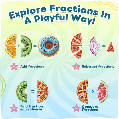 Magnetic Fraction Tiles & Circles, Bars,Math Manipulatives, Fraction Manipulatives for 2nd, 3rd, 4th, 5th Grade Classroom Must Haves Teachers Whiteboard Teaching School Homeschool Supplies