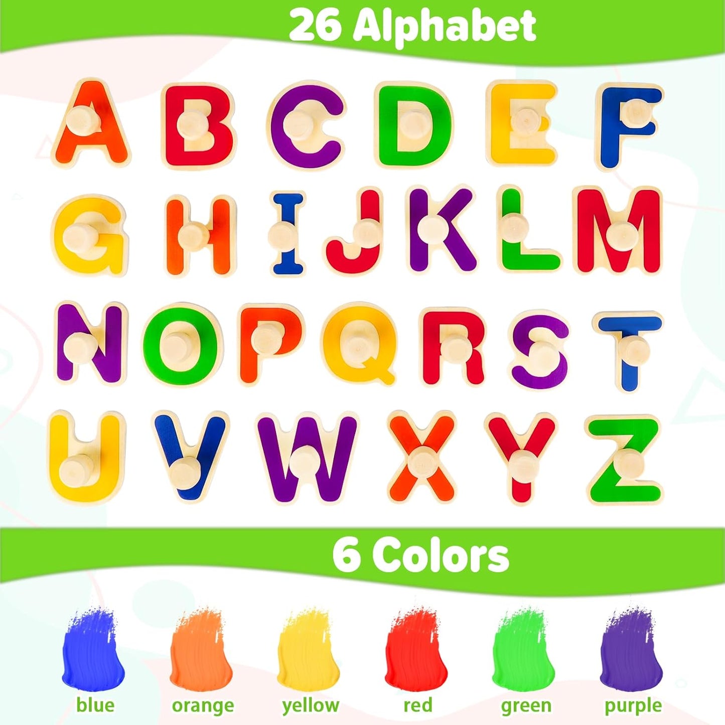 Jumlys Montessori Toys for Toddlers 1, 2, 3 Year Old, Wooden Shape Learning Puzzles for Baby 12-18-24 Months, Early Educational Toys, Perfect Christmas Birthday Gifts for Boys & Girls Age 1-3