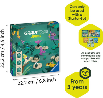 Ravensburger GraviTrax Junior Extension Jungle - Marble Run, STEM and Construction Toys for Kids Age 3 Years Up - Kids Gifts