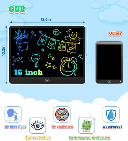 LCD Writing Tablet for Kids, 15 Inch Colorful Electronic Doodle Board for Kids Age 3+ Toys Christmas Birthday Erasable Drawing Tablet Toddler Learning Toys