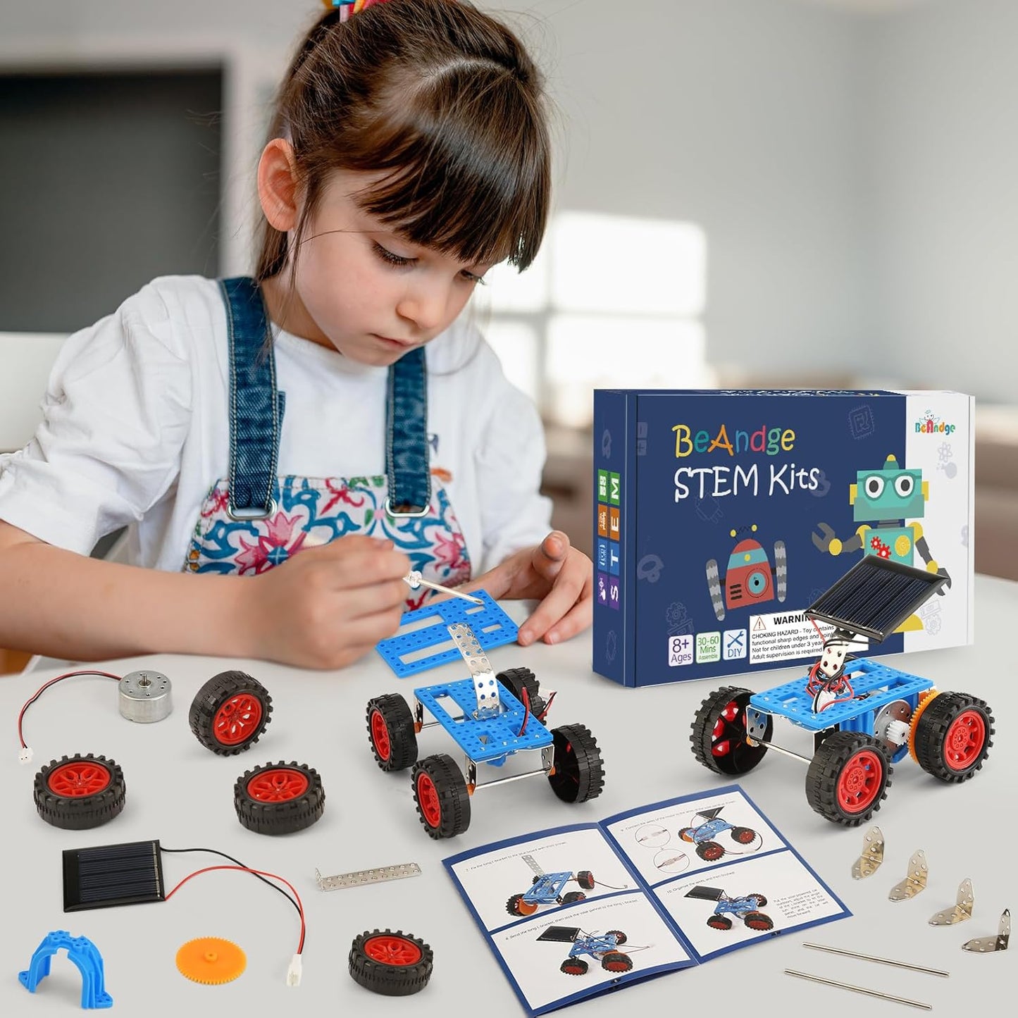 Bulk STEM Solar Robot Kits, STEM Building Toys for 8 9 10 12 13 Year Old Boys Girls Crafts, Robotics Science Kits for Kids 8-12 8-10 12-14, Classroom School Gifts Engineering Coding Motor Car Projects