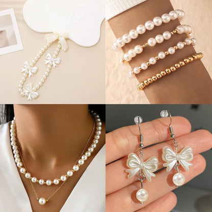 Hpebl 2136PCS Beads for Bracelets Pearl Bracelet Making Kit Friendship Bracelet Kits Bracelet Bead Kits Small Pearl Bead and Gold Beads Beading Kit for Bracelets Jewelry Making Kit