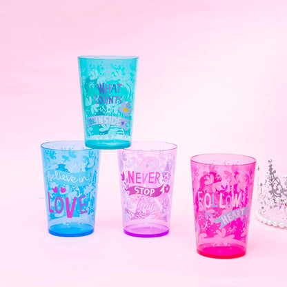 Zak Designs 14.5oz Disney Frozen 2 Nesting Tumbler Set Includes Durable Plastic Cups, Fun Drinkware is Perfect for Kids, 4pk (14.5oz, Anna & Elsa & Olaf)
