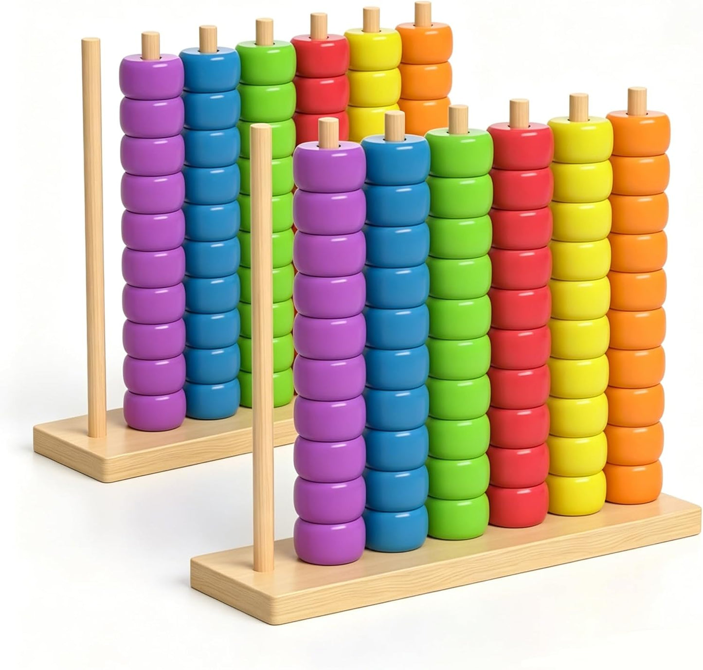Color Matching Stacking Puzzle Game, 2026 New Fast Pattern Challenge Ring Stack for 2 Players,Color Stacking Challenge, Competitive Tabletop Brain Teaser for Family Game Night (1pcs)