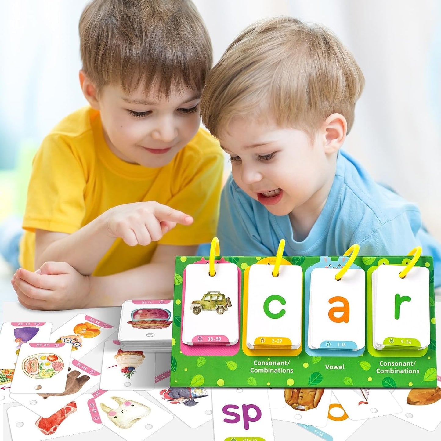 Lachilly Sentence Building Flip Chart, 40 Sentence Builder Game, Vocabulary & Grammar, Activity Educational Learning Tool, Phonics Learning Supplies, Speech Therap, School Supplies