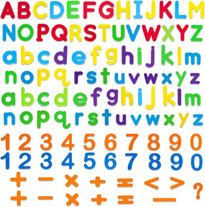 LovesTown Magnetic Alphabet Letters Kit for Kids, Double Sided Magnetic Board with Storage Box, Educational Learning Toys for Preschool Classroom and Home, 234 Pieces