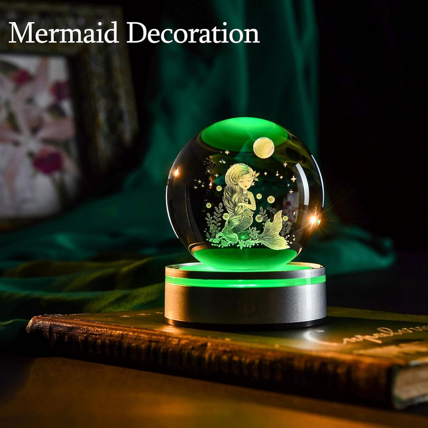 IFOLAINA 3D Solar System Crystal Ball Model Gift Space Astronomy Gift Planets Multicolor Universe Globe Ball Science Astrophysics Gift Night Light Kids Bedroom Adults Gift