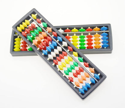 Plastic Colorful Beads Abacus Soroban, 13 Column Chinese Abacus Japanese Soroban Calculator Kid's Counting Tool (Style 1)