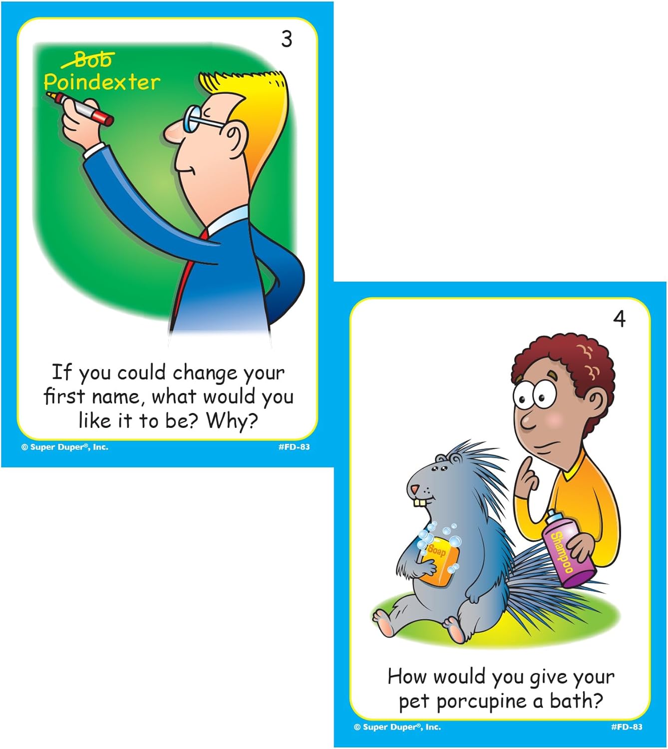 Super Duper Publications | Imagination Questions Fun Deck Flash Cards | Educational Learning Resource for Children