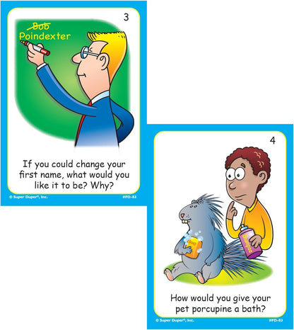 Super Duper Publications | Imagination Questions Fun Deck Flash Cards | Educational Learning Resource for Children