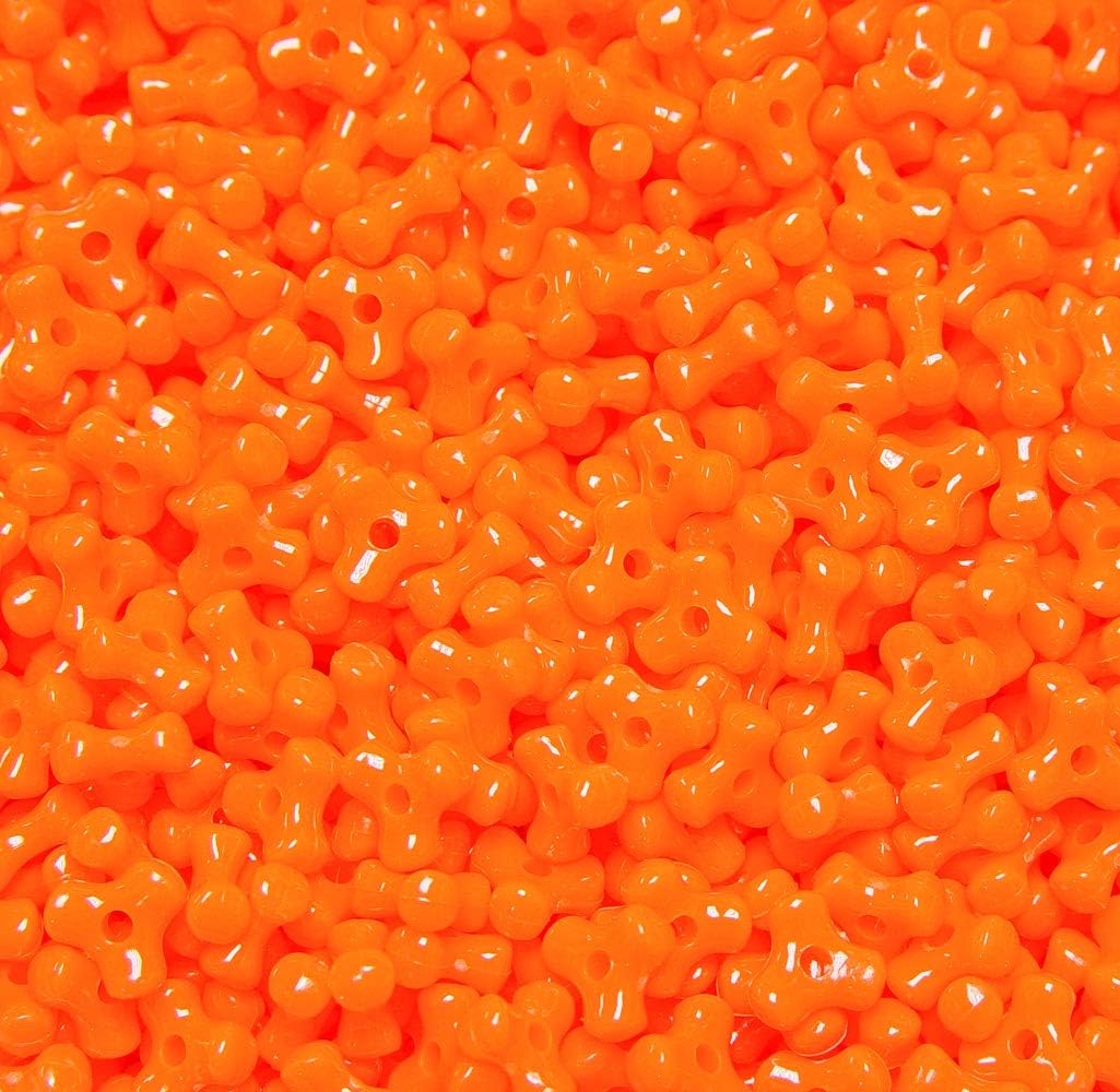 Tri Beads, Easy-to-Use Reusable Jewelry Making Supplies for Art, Craft Decorations & More, 11 mm Bracelet Beads, Crafted in The USA, Neon Yellow, 500 pcs (Pack of 1)