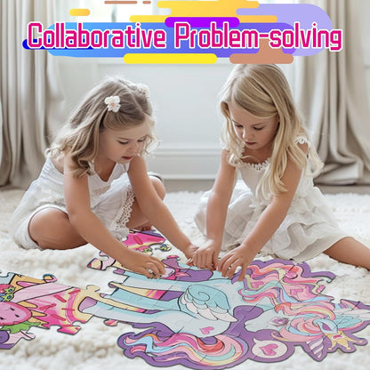 Jumbo Mermaid Floor Puzzle for Kids Ages 6-8 Year Old, Large Toddler Puzzle for Girls Ages 6 7 8 Year Old, Mermaid Girl Gift and Educational Toy for Birthday and Christmas
