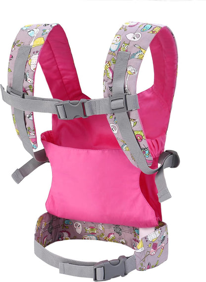 Miracle Baby Doll Carrier for Kids, Front and Back Baby Doll Accessories Backpack Kid Toddlers Play Toy Baby Carriers with Adjustable Straps for Little Girls