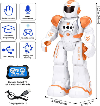 KingsDragon Robots Toy for Kids, RC Gesture Sensing Toy, Interactive Walking Singing Dancing Robot Birthday Presents for Boys Girls Age 6 7 8 9 Years Old