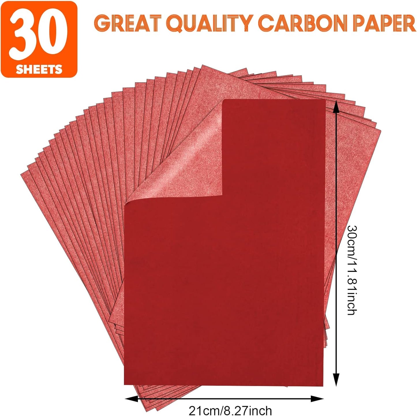 Carbon Paper for Tracing Graphite Transfer-Paper - PSLER 30 Pcs Black Graphite Paper for Tracing Drawing Patterns on Wood Projects Canvas Fabric Artist Lettering Sketch Drawing A4 8.27 X 11.81 Inch