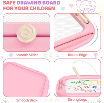 2 Pack Magnetic Drawing Board, Toddlers Toys Ages 1-2 & 2-3, Learning and Educational Writing Painting Doodle Pad for Toddlers for 1 2 3 Year Old, Ideal Christmas Birthday Gifts for Kids Boys Girls