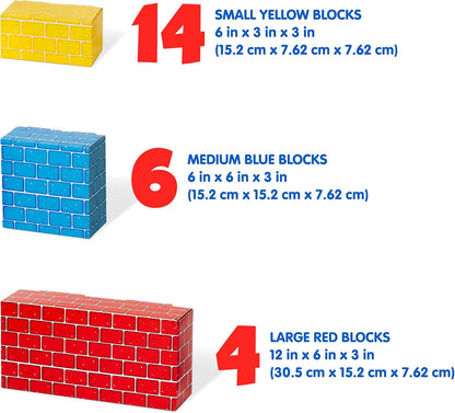 Melissa & Doug Deluxe Jumbo Cardboard Blocks (24 Pieces) - FSC Certified