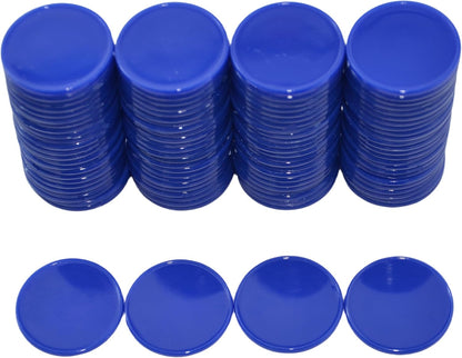 Smartdealspro Set of 100 1 Inch Opaque Plastic Learning Counters Mini Poker Chips Game Tokens with Storage Box (Pink)