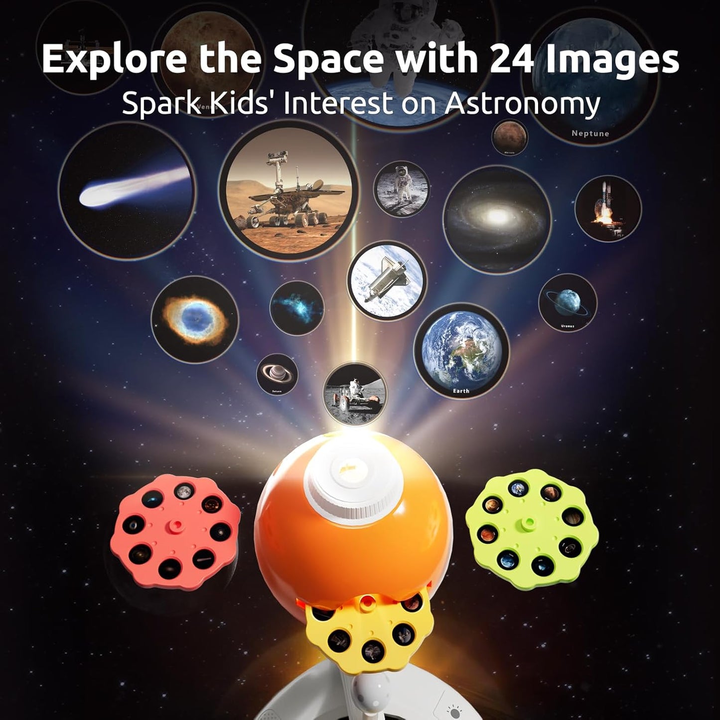 Science Can Solar System for Kids, Talking Astronomy Solar System Model Kit, Planetarium Projector with 8 Planets STEM Space Toys for 3 4 5+ Years Old Boys Girls